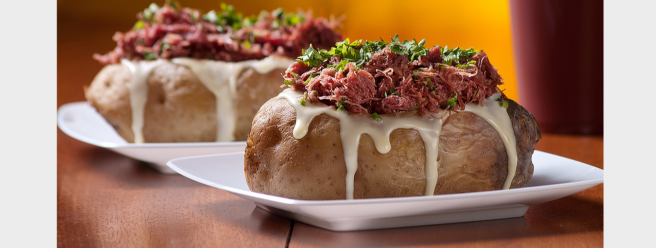 Patatas rellenadas com Jerked Beef